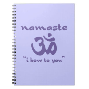 Namaste - ik buig aan u (in paars) notitieboek
