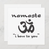 Namaste - ik buig aan u (in zwarte) kaart (Voorkant / Achterkant)