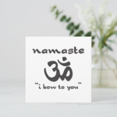 Namaste - ik buig aan u (in zwarte) kaart (Staand voorkant)
