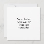 Namaste - ik buig aan u (in zwarte) kaart (Achterkant)