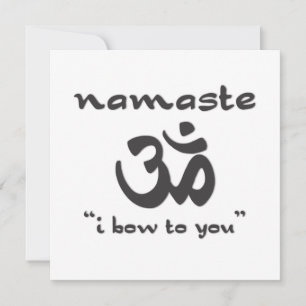 Namaste - ik buig aan u (in zwarte) kaart