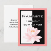 Namaste - Ik buig nederig voor je. Kaart (Voorkant / Achterkant)