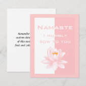 Namaste - Ik buig nederig voor je (roze) Kaart (Voorkant / Achterkant)