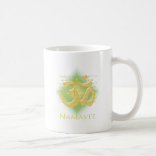 Namaste - Ik buig voor je (in groen) Koffiemok
