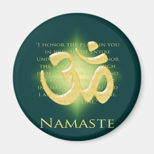 Namaste - Ik buig voor je (in groen) Magneet