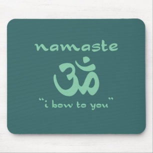 Namaste - Ik buig voor je (in groen) Muismat