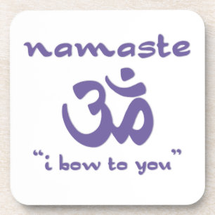 Namaste - Ik buig voor je (in het paars) Onderzetter