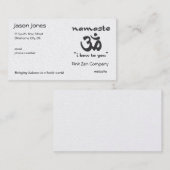 Namaste - Ik buig voor je (in het zwart) Visitekaartje (Voorkant / Achterkant)