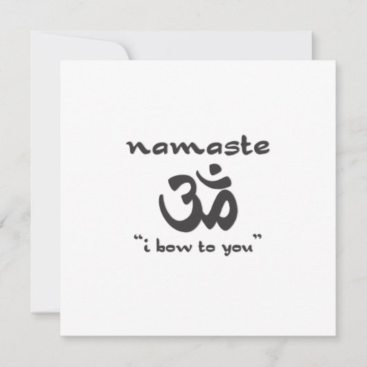 Namaste - Ik buig voor je. Kaart (Voorkant)