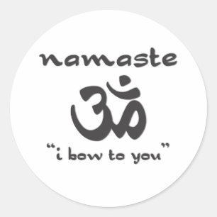 Namaste - Ik ga naar je toe Ronde Sticker