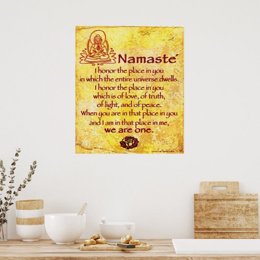 Namaste ik vind dat we er één zijn poster (Keuken)