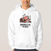 Namaste in Bed – Grappig yogamat & wierook ontwerp Hoodie (Voorkant)