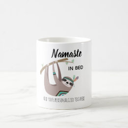 NAMASTE IN BED Grappige SLOTH Yoga MOK gepersonali