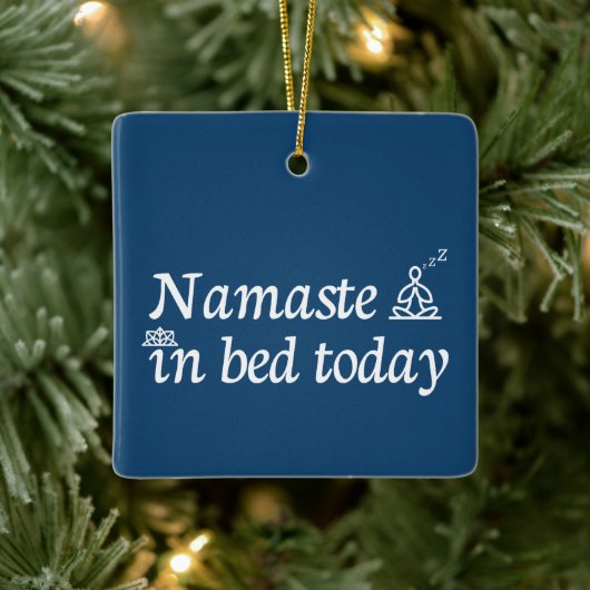 Namaste in Bed Keramisch Ornament (Boom)