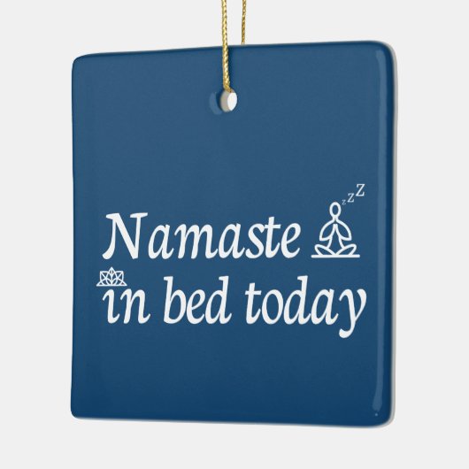 Namaste in Bed Keramisch Ornament (Links)