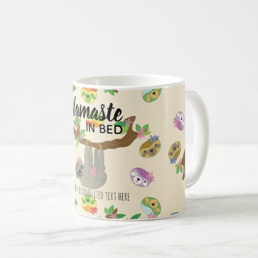 NAMASTE IN BED Leuke SLOTH Yoga MOK gepersonalisee (Voorkant rechts)