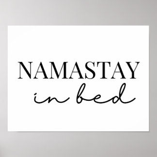namaste in bed poster