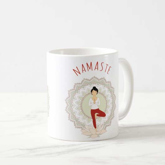 Namaste in Boom Pose - mok Yoga Asana (Voorkant rechts)