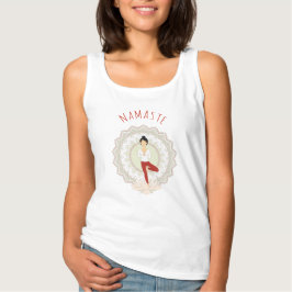 Namaste in Boom Pose - Yoga Asana Vrouw tanktop