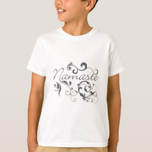 Namaste in donkergrijze zwembroeken t-shirt