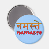Namaste in Engels en Hindi Script Magneet (Voorkant / Achterkant)