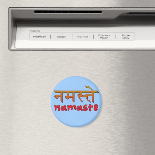 Namaste in Engels en Hindi Script Magneet (Insitu (Vaatwasser))