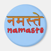Namaste in Engels en Hindi Script Magneet (Voorkant)