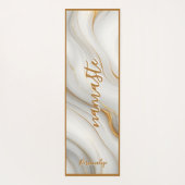 Namaste in Gold – Personalized Marble Zen Yogamat (Achterkant)