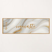 Namaste in Gold – Personalized Marble Zen Yogamat (Voorkant (horizontaal))