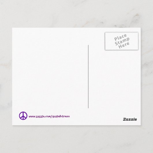 Namaste in het Engels en het Hindi Briefkaart (Achterkant)