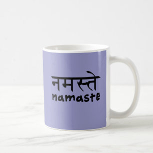 Namaste in het Engels en het Hindi Koffiemok