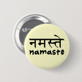 Namaste in het Engels en het Hindi Ronde Button 5,7 Cm (Voorkant /achterkant)