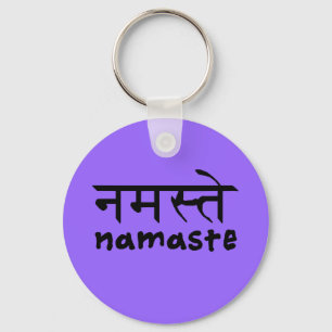 Namaste in het Engels en het Hindi Sleutelhanger