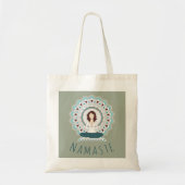 Namaste in Lotus Pose - Yoga Asana Woman Canvas ta Tote Bag (Voorkant)