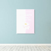 Namaste in Roze en Wit Canvas Afdruk (Insitu (Houten vloer))