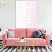 Namaste in Roze en Wit Canvas Afdruk (Insitu (Woonkamer))