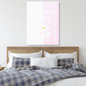 Namaste in Roze en Wit Canvas Afdruk (Insitu (Slaapkamer))