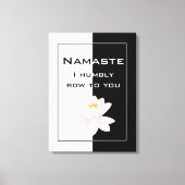 Namaste in zwart-wit canvas afdruk (Voorkant)