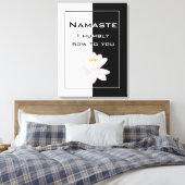 Namaste in zwart-wit canvas afdruk (Insitu (Slaapkamer))