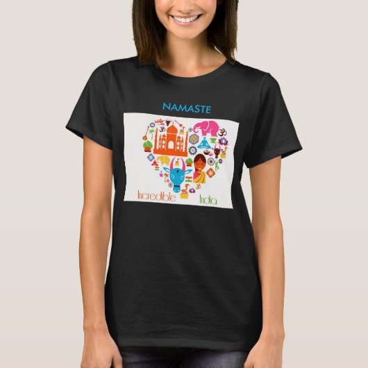 NAMASTE INDIA T-SHIRT (Voorkant)