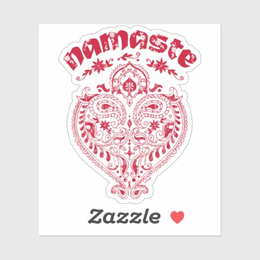 Namaste Indian Heart Sticker (Vel)