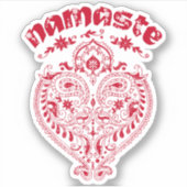 Namaste Indian Heart Sticker (Voorkant)
