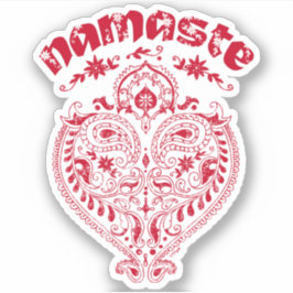 Namaste Indian Heart Sticker