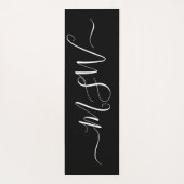 Namaste Initialen Gepersonaliseerd Zwart Wit Yogamat (Achterkant)