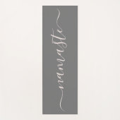 Namaste Initialen Gepersonaliseerde Grijze Blush R Yogamat (Voorkant)