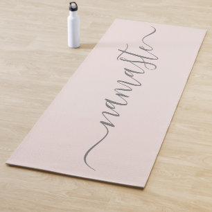 Namaste Initialen Gepersonaliseerde Grijze Blush R Yogamat