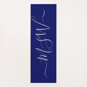 Namaste Initialen personaliseren Blue 2-Sided Yoga Yogamat (Achterkant)