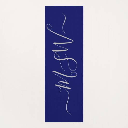Namaste Initialen personaliseren Blue 2-Sided Yoga Yogamat (Achterkant)