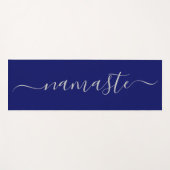 Namaste Initialen personaliseren Blue 2-Sided Yoga Yogamat (Voorkant (horizontaal))