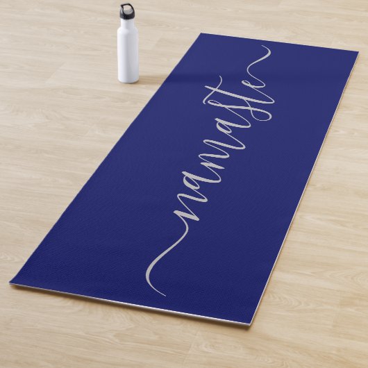 Namaste Initialen personaliseren Blue 2-Sided Yoga Yogamat (In situ)